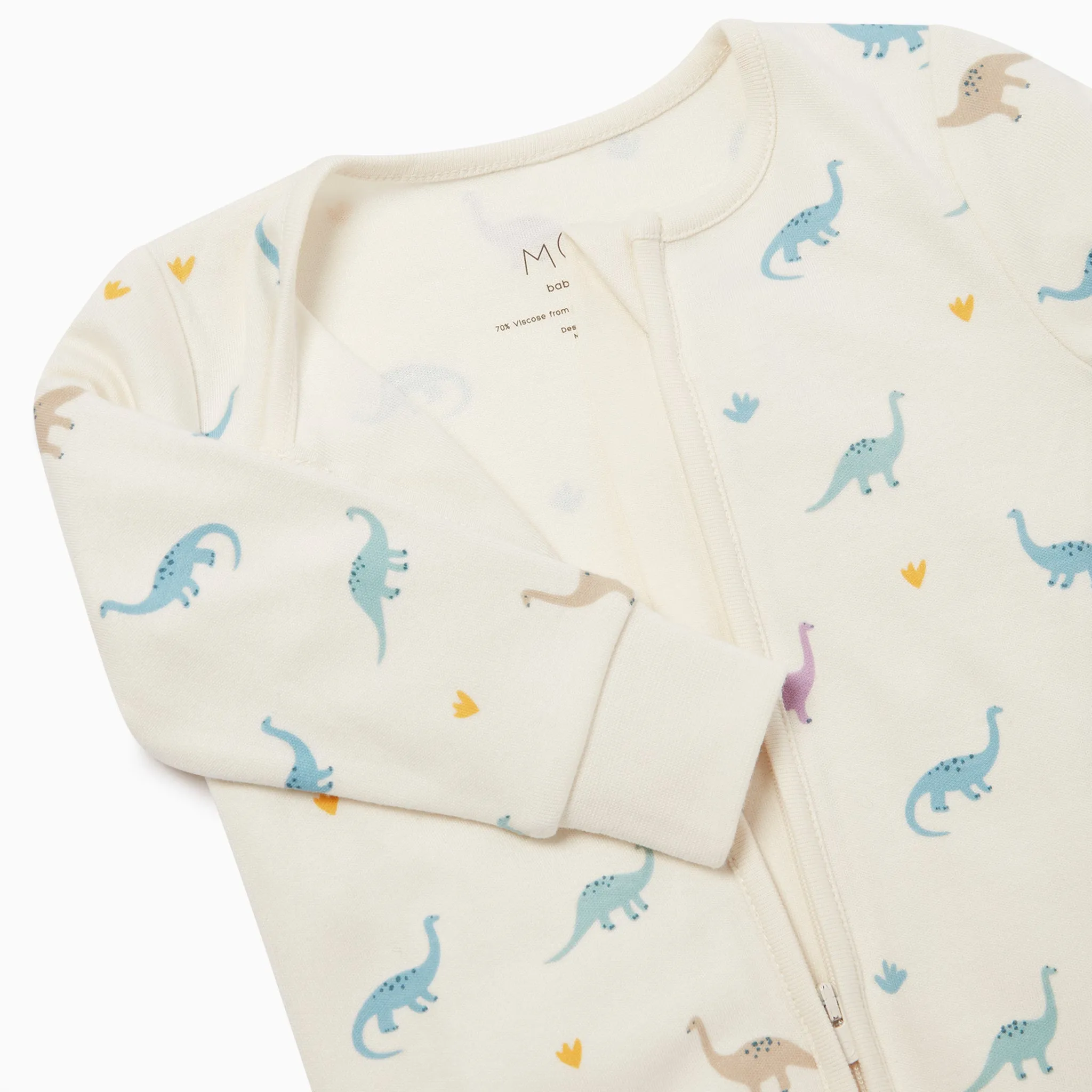 Dino Print Clever Zip Romper