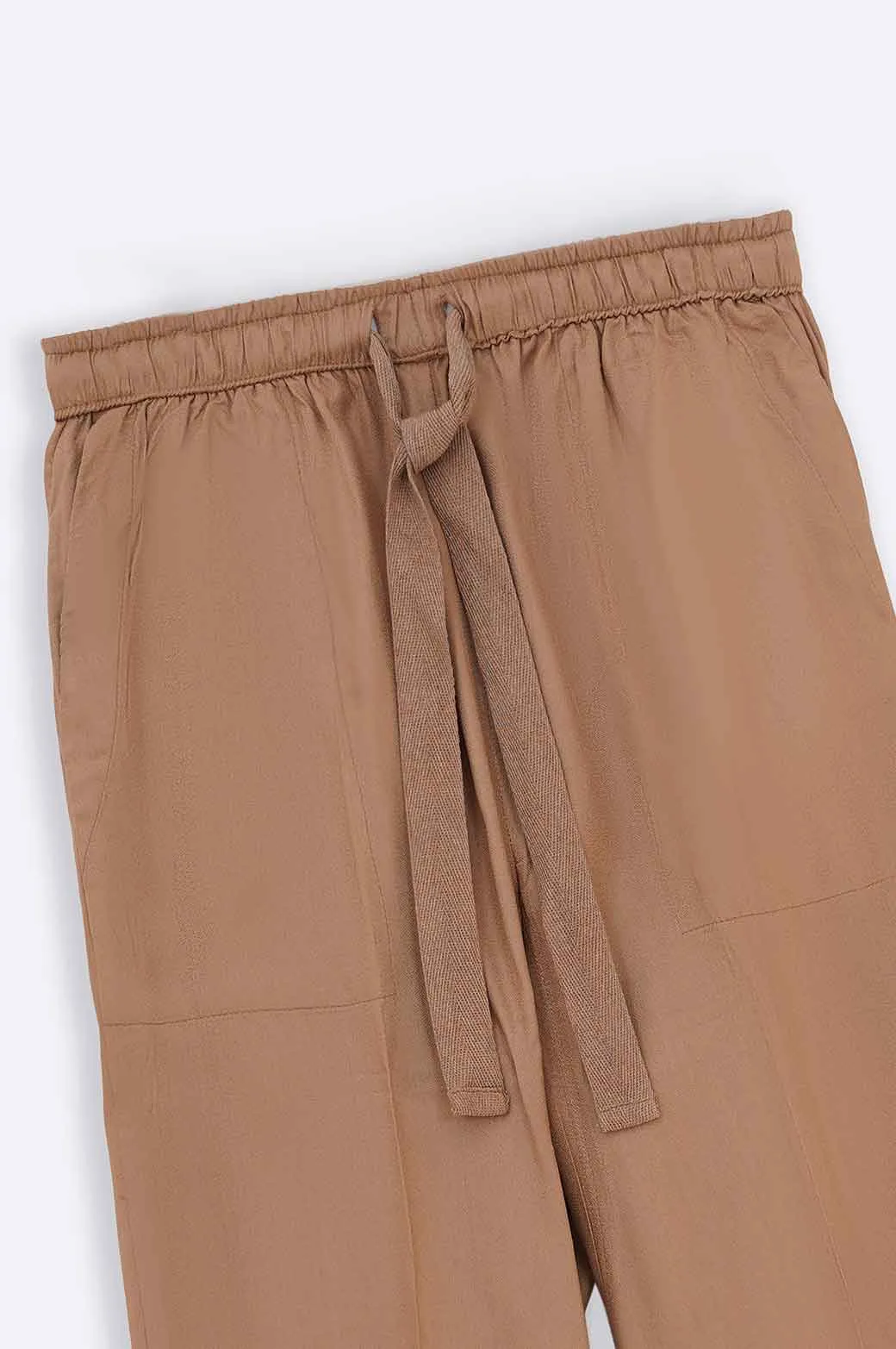 DRAWSTRING STRAIGHT PANTS