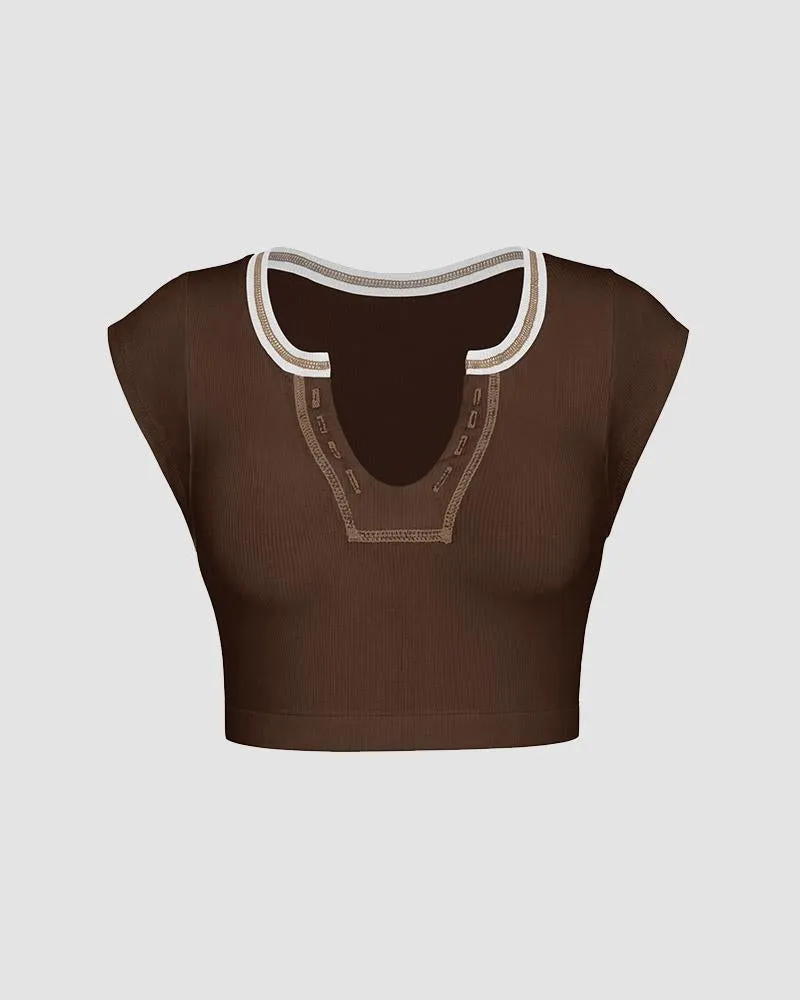 Effortless Flesh Cropped Top