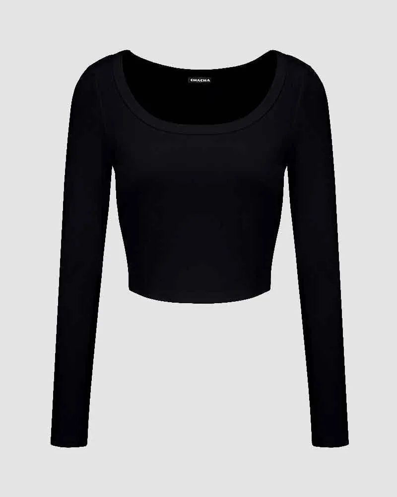 Esshall Scoop Neck Cropped Top