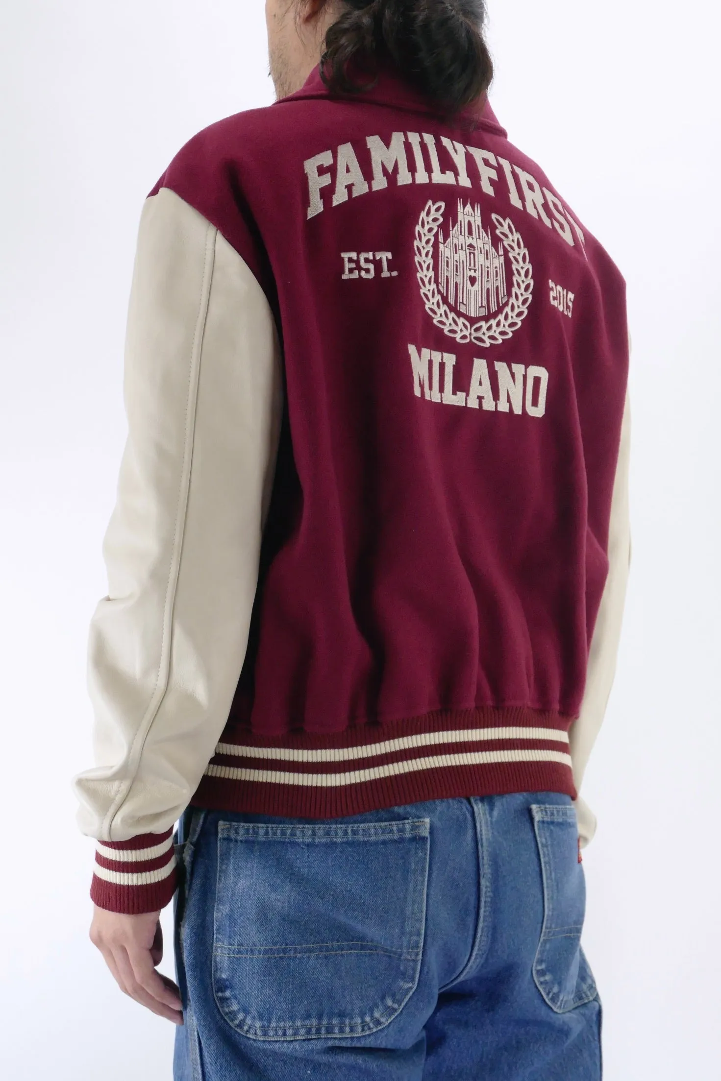 Family First Varsity College Jacket - Bordeaux