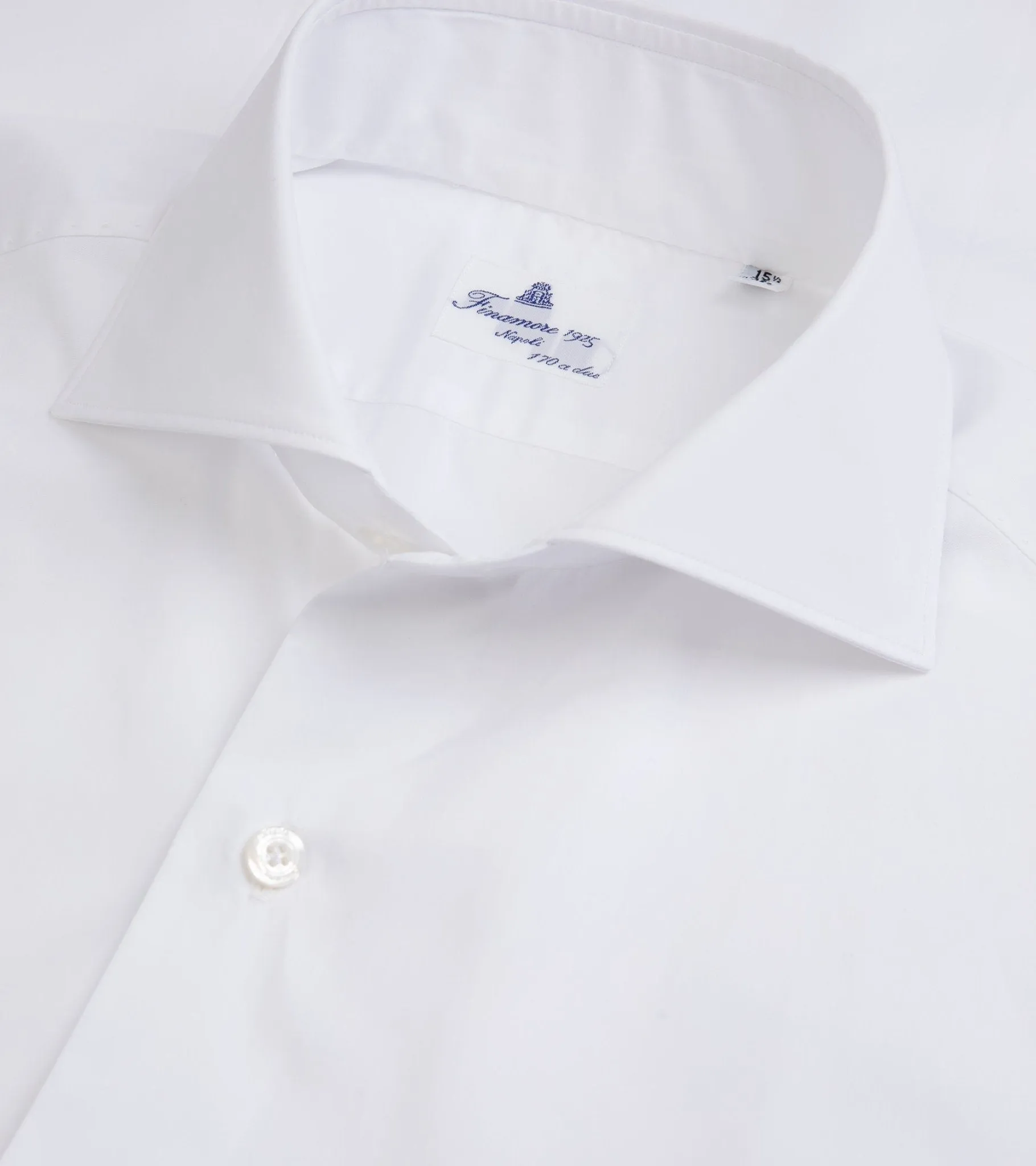 Finamore Milano Eduardo 170 Giza Cotton Formal Shirt: White