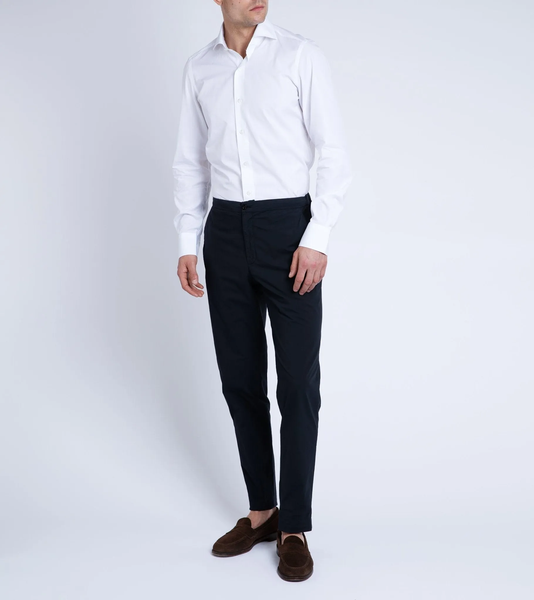 Finamore Milano Eduardo 170 Giza Cotton Formal Shirt: White