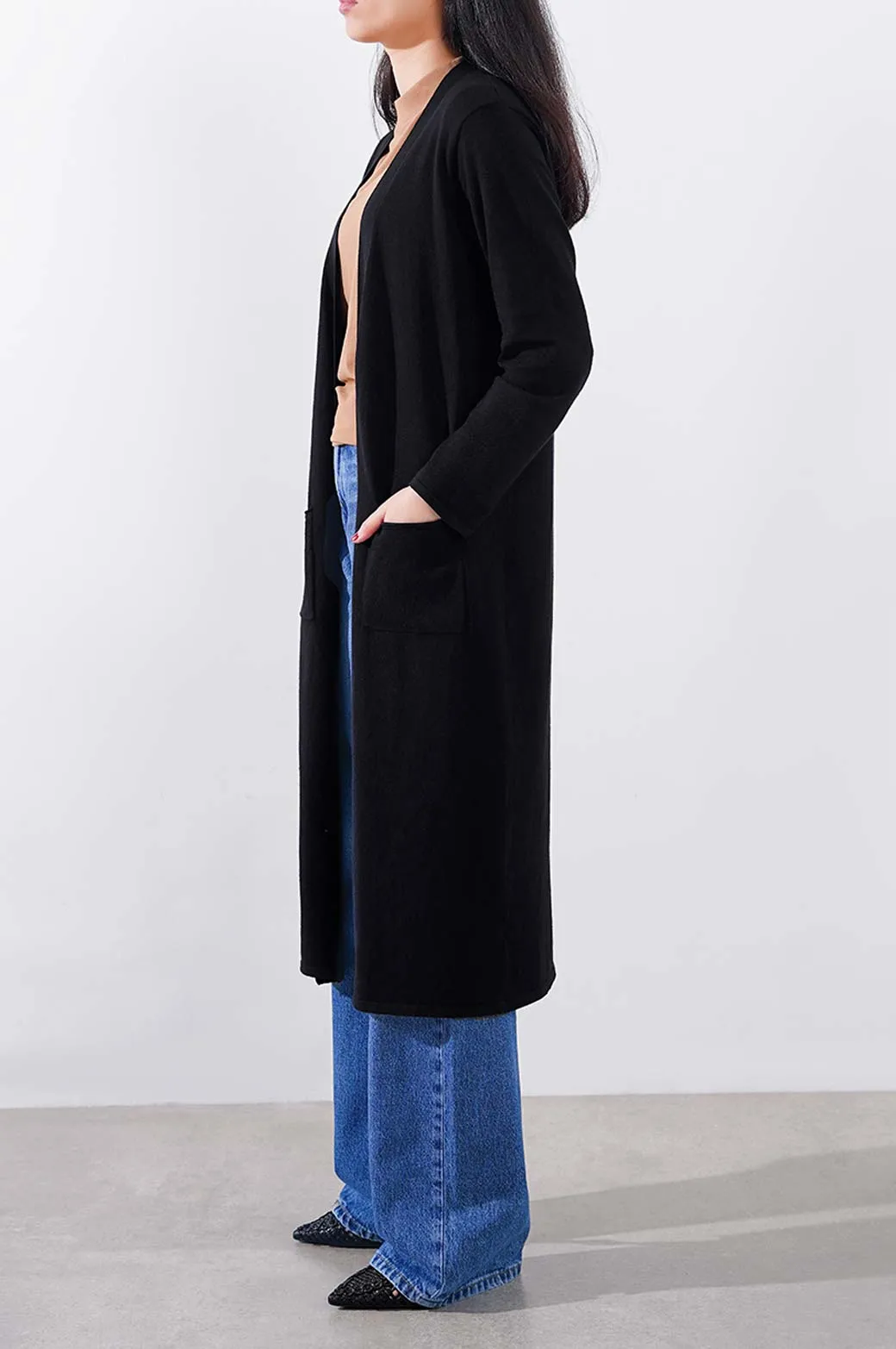 FINE KNIT LONG CARDIGAN