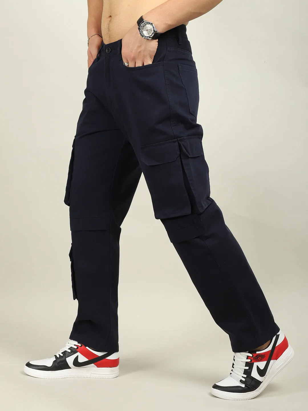 Fire Navy Baggy Fit 8 Pocket Cargo