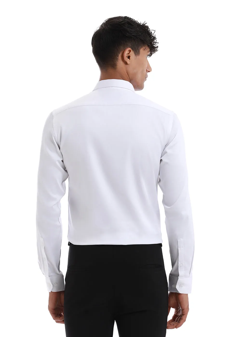 Elegant Mist White Designer Shirt by Flappers