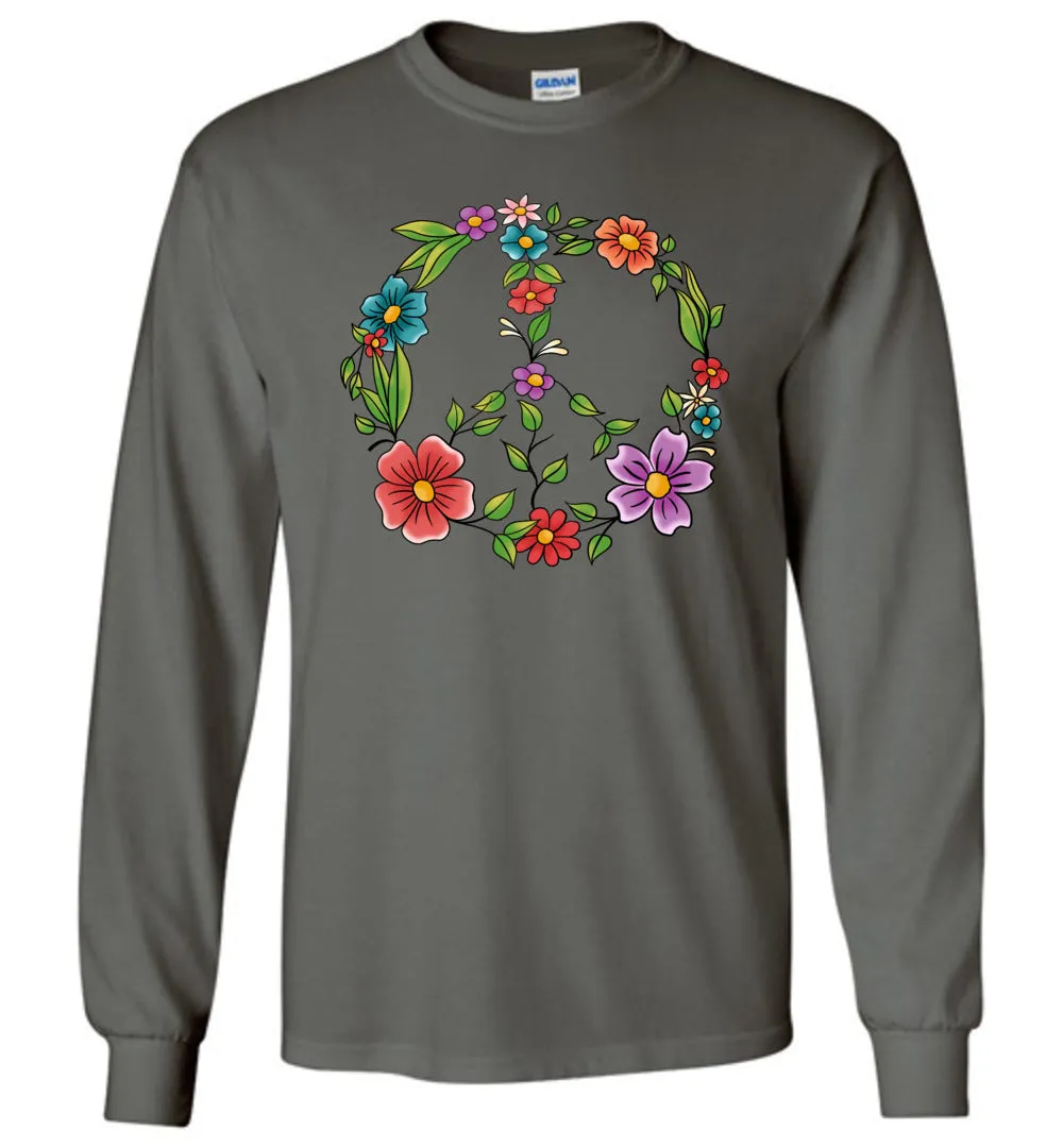 Floral Peace Sign Long Sleeves