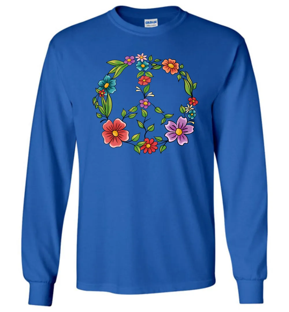 Floral Peace Sign Long Sleeves