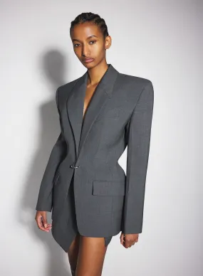 grey pierced tailored jacket