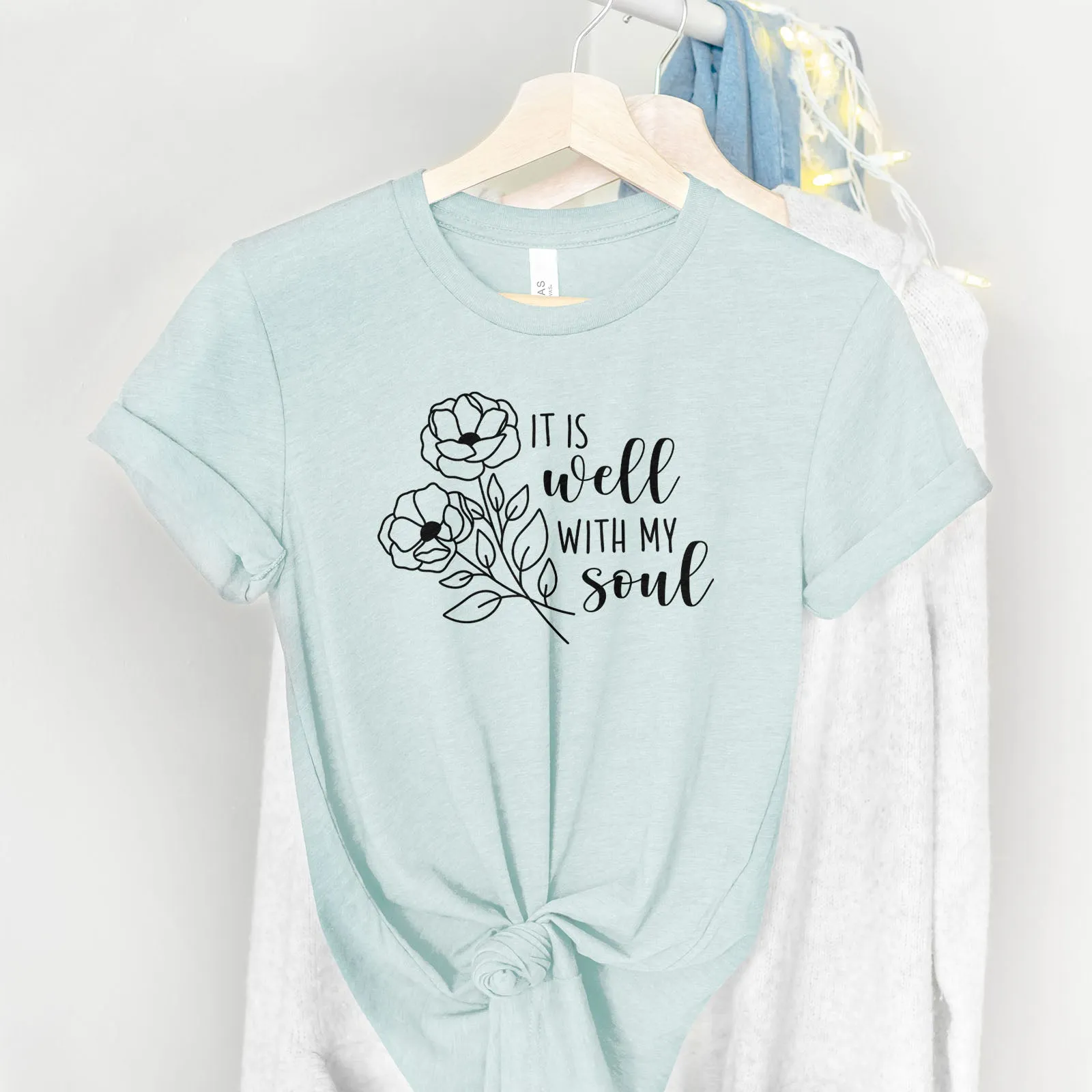 It Is Well With My Soul - Flowers Tee