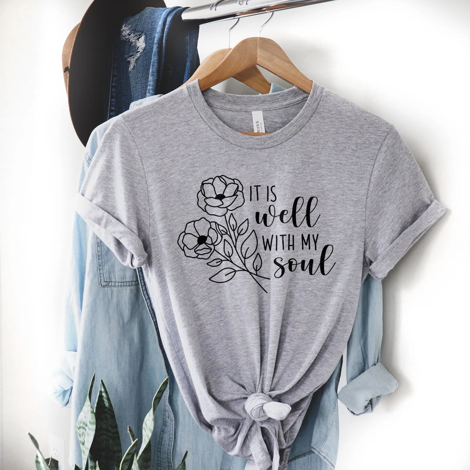 It Is Well With My Soul - Flowers Tee