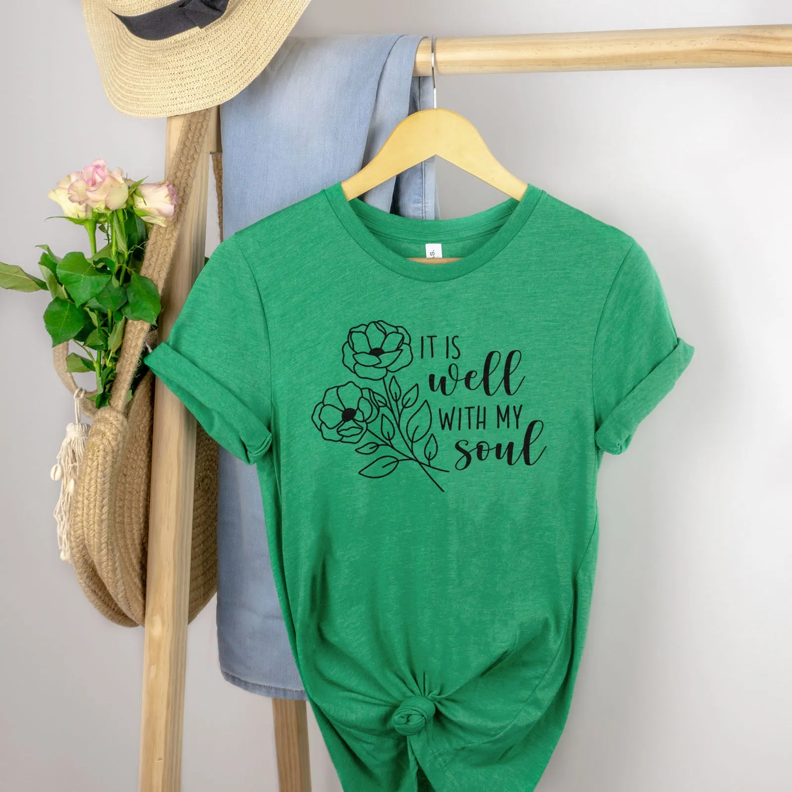 It Is Well With My Soul - Flowers Tee