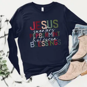 Jesus, Sweaters and Peppermint Long Sleeve