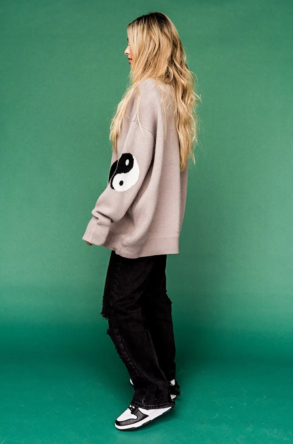 Karma Queen Oversized Yin and Yang Knit