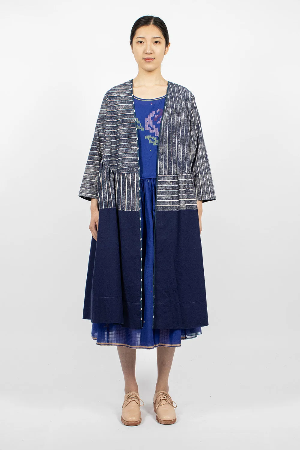 Lake Coat Dress Scrapped Blue