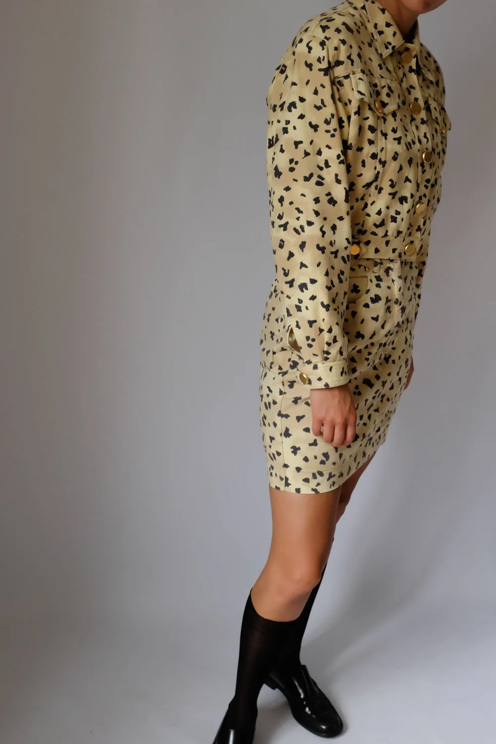 LAUREL VINTAGE 1980 DENIM ANIMAL PRINT SET