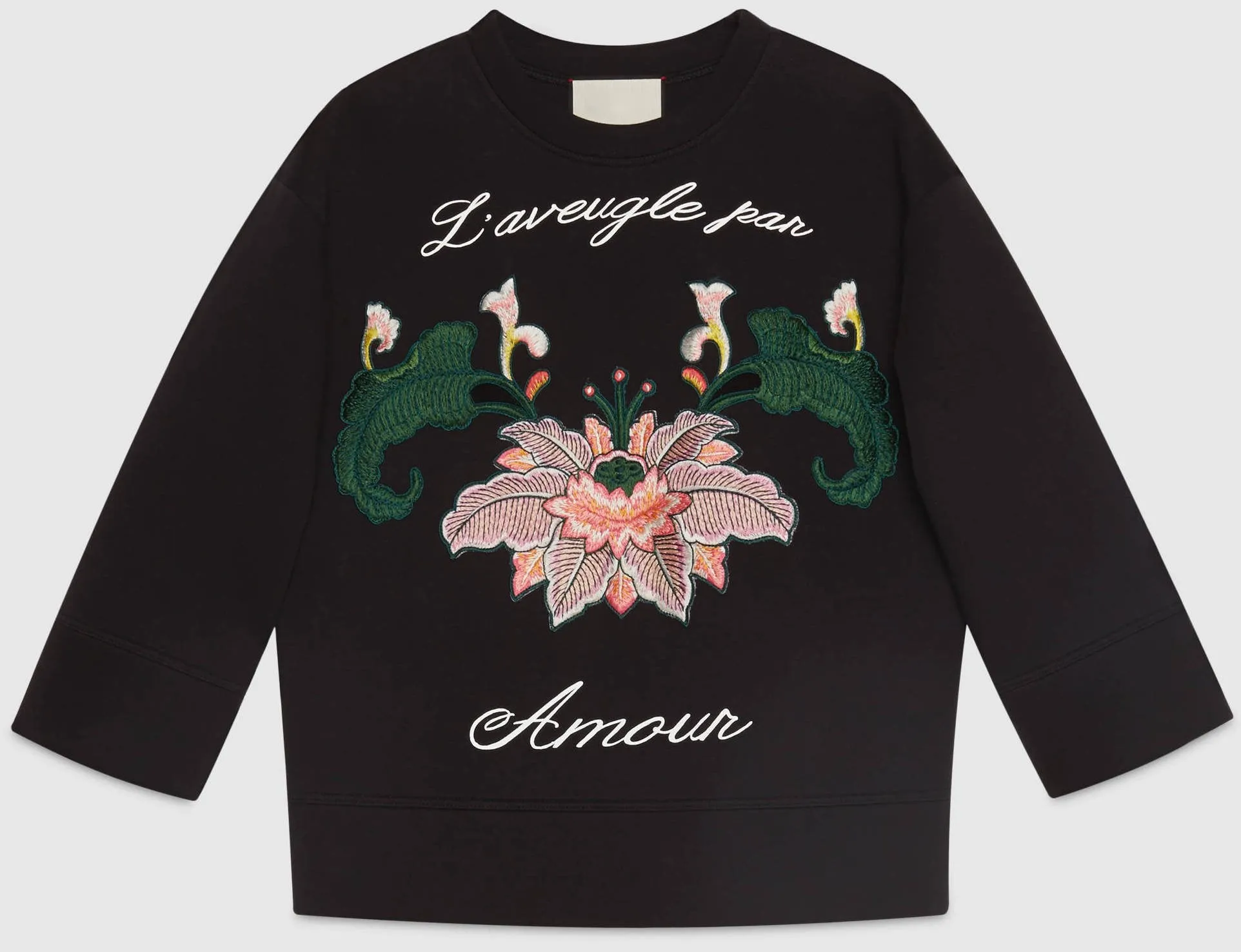 'L'aveugle par amour' Print Sweatshirt in Black