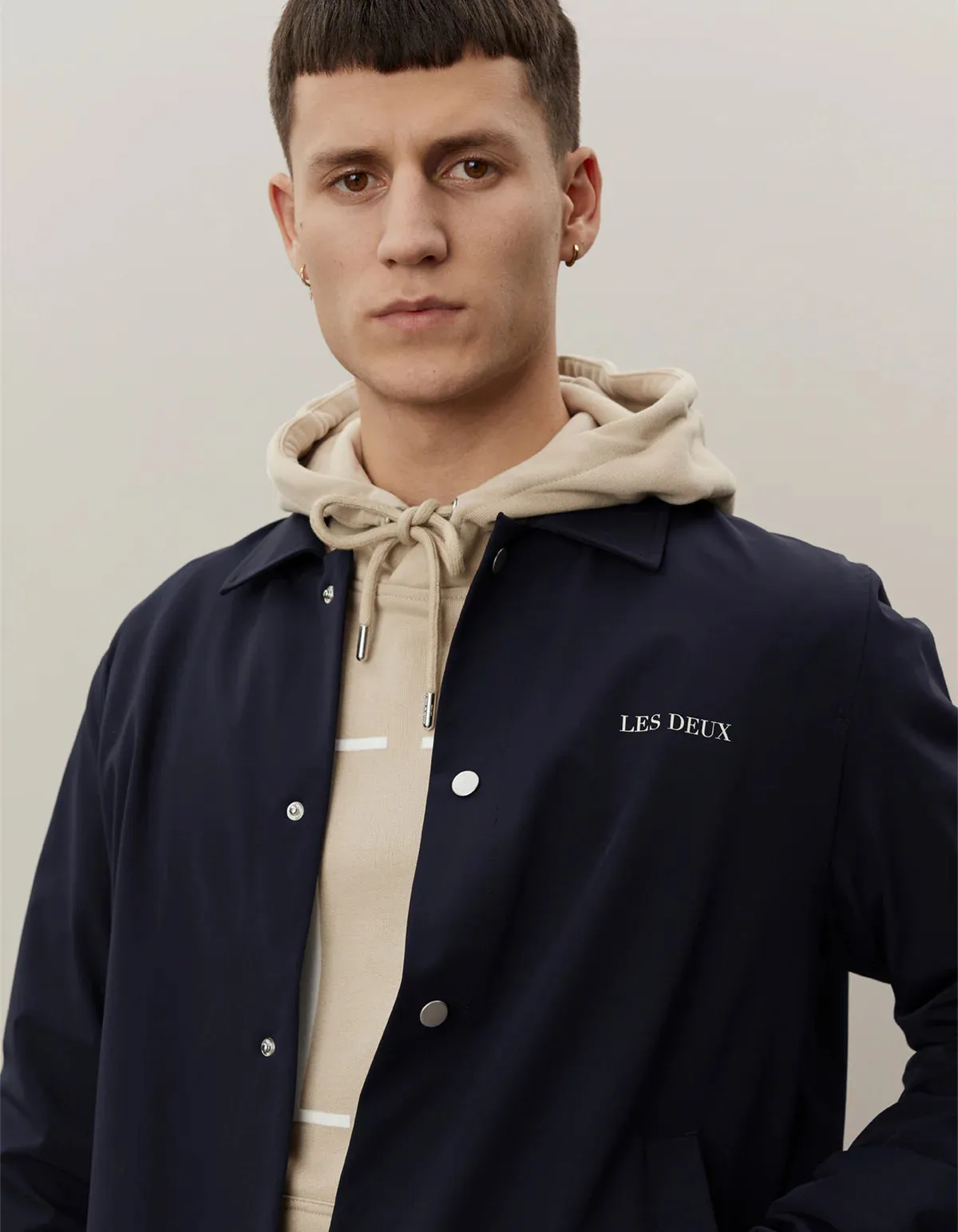 Les Deux Idris Coach Jacket - Dark Navy