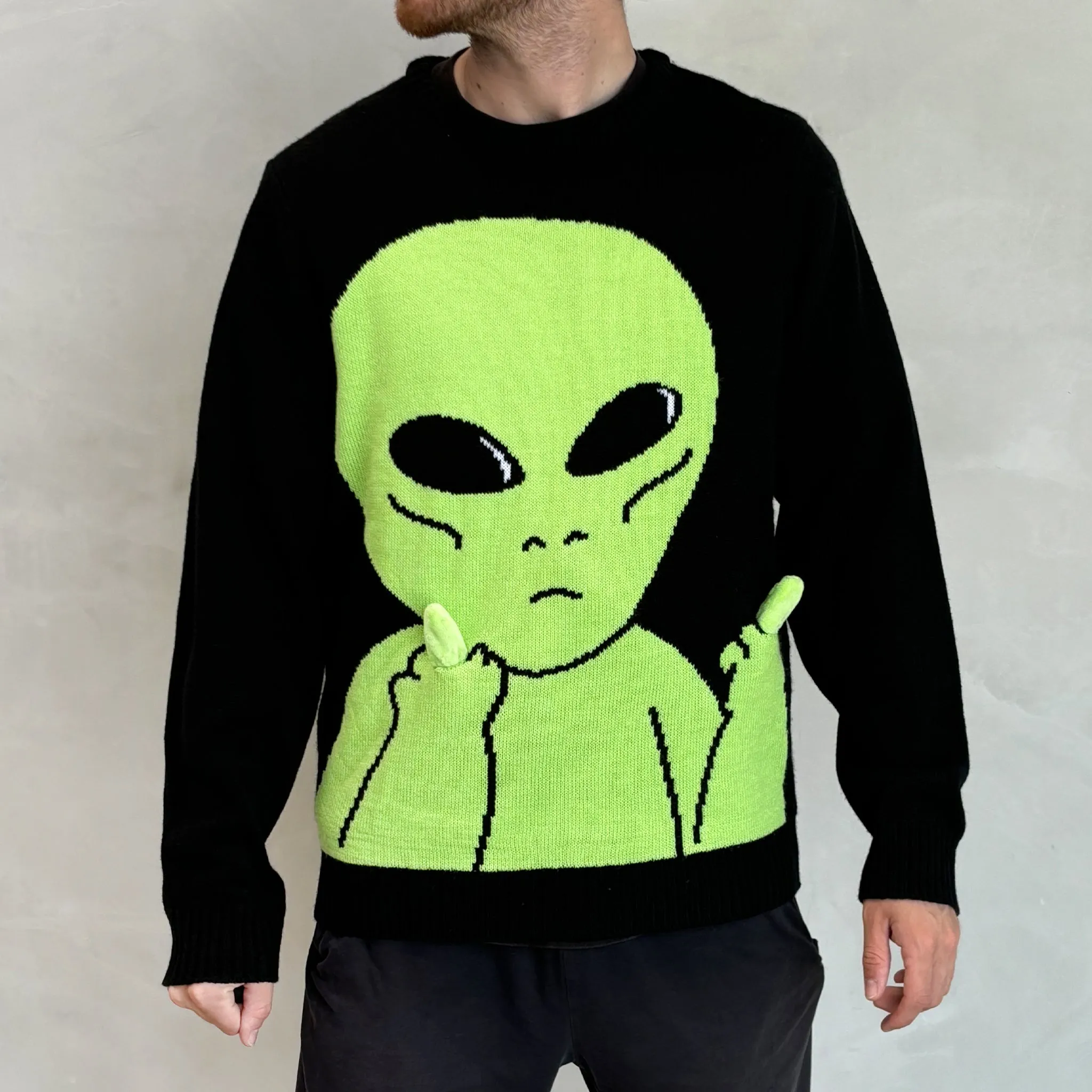 Lord Alien Flippy Knitty Sweater (Black)