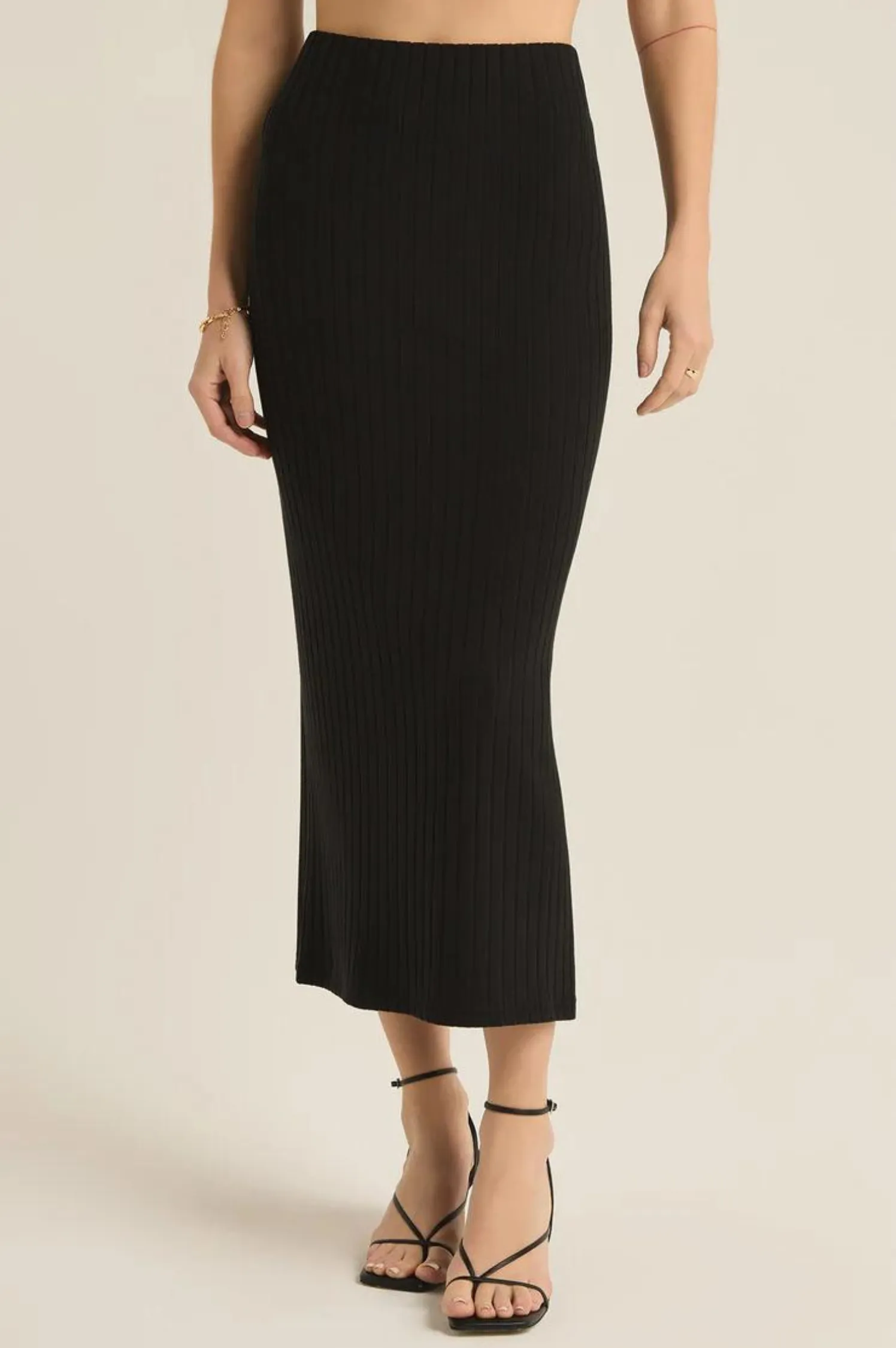 Louisa Rib Midi Skirt