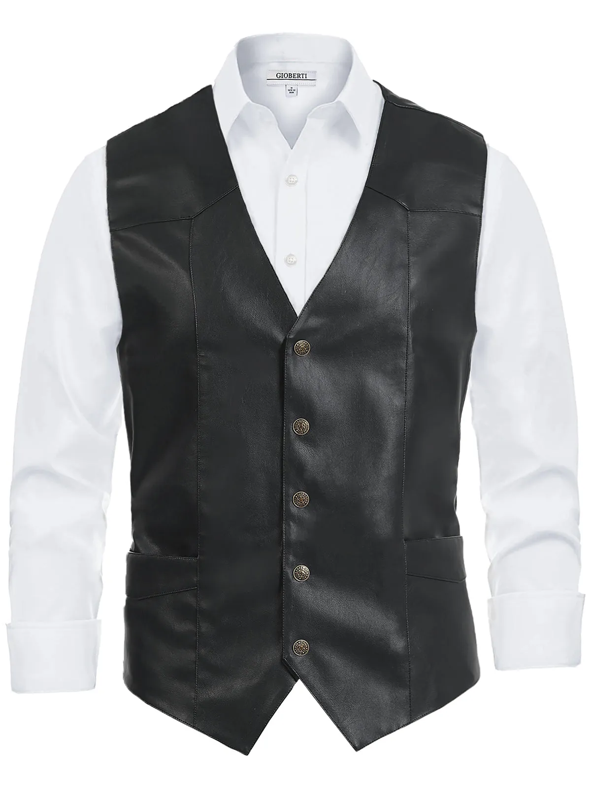 Men's Faux Leather Vest