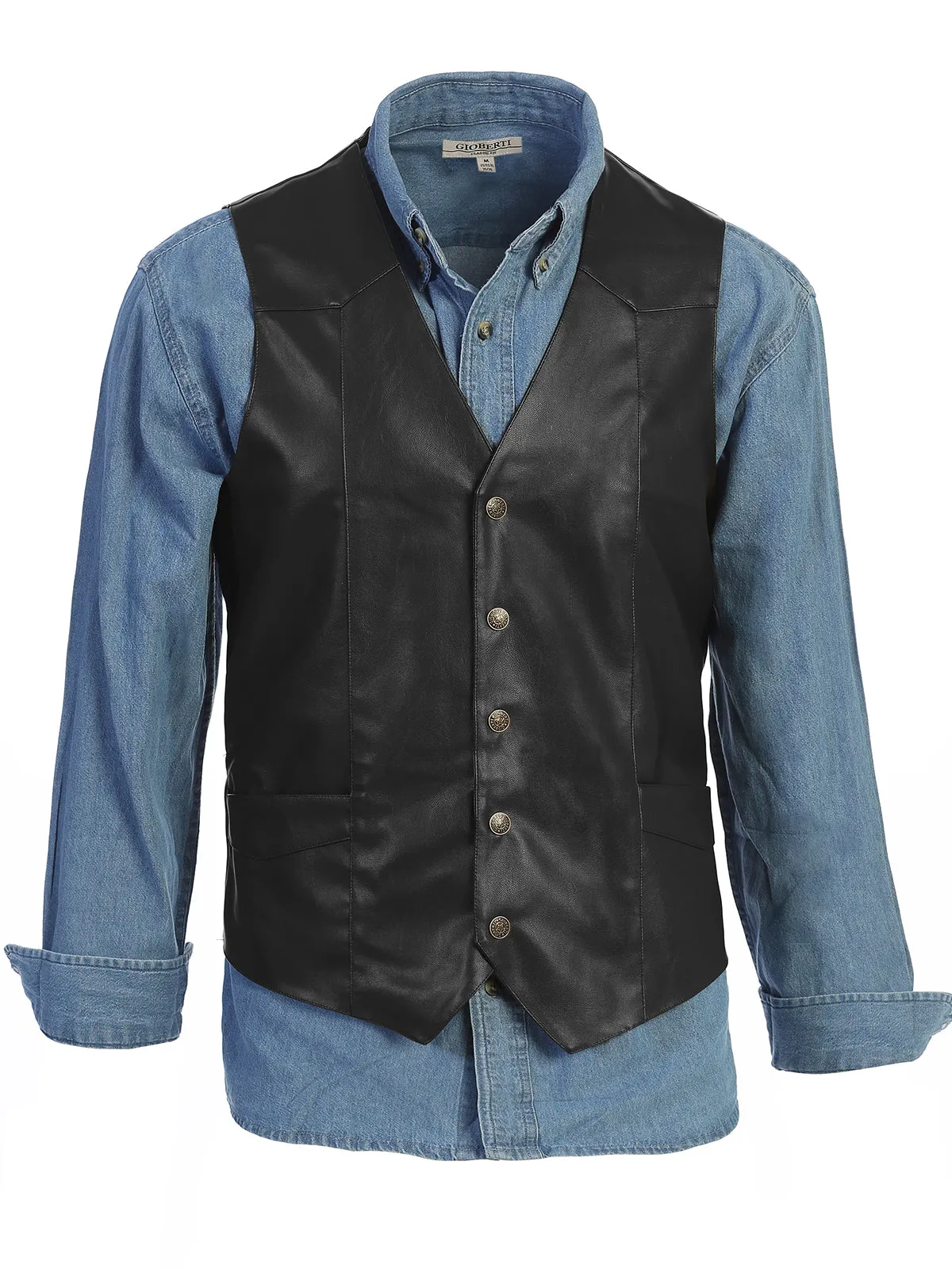 Men's Faux Leather Vest