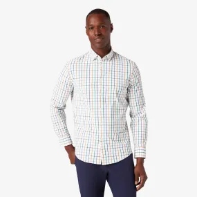 Men's Mizzen   Main | Leeward Trim No Tuck Long Sleeve | White Casita Plaid