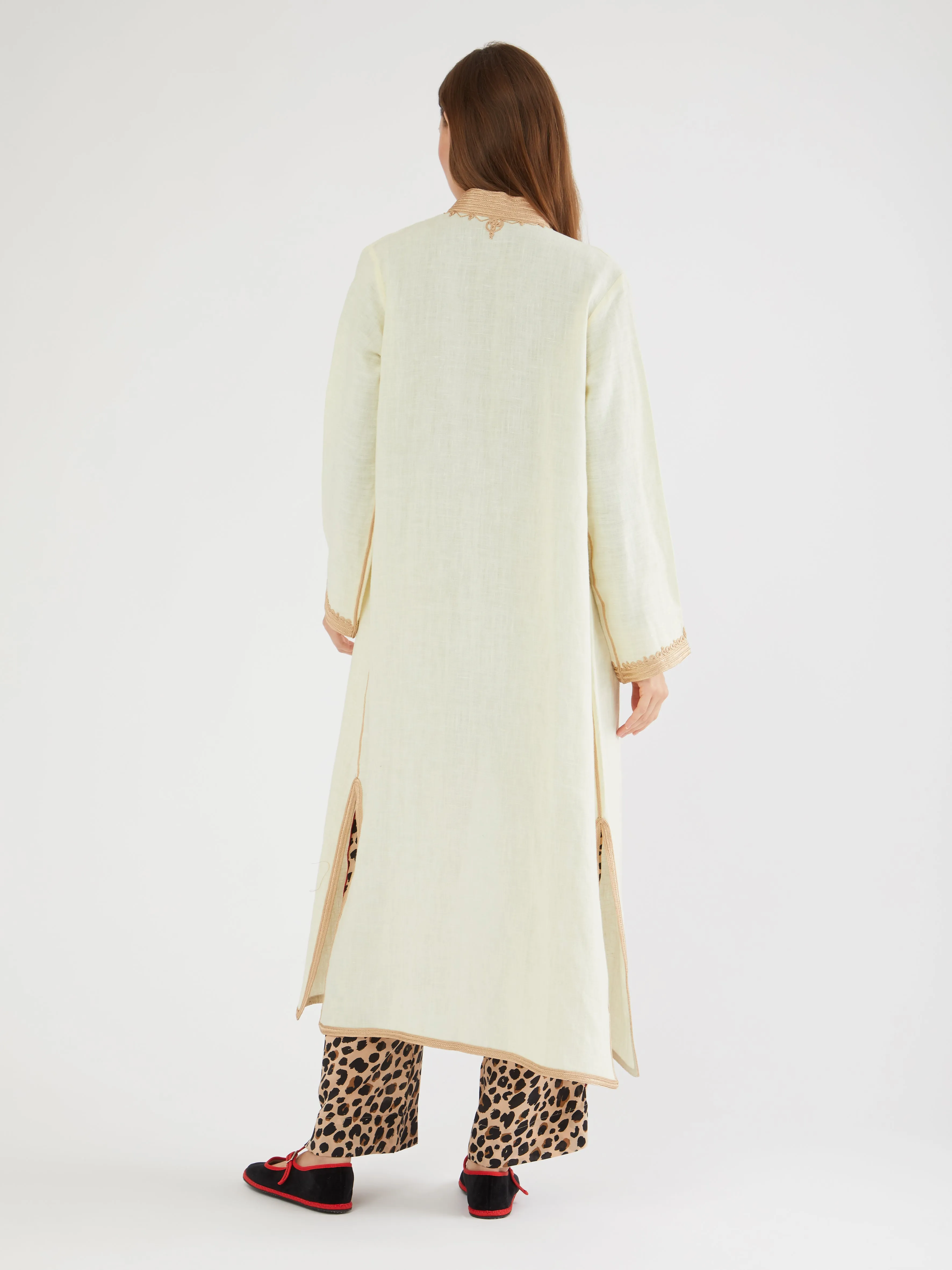 Moroccan linen coat