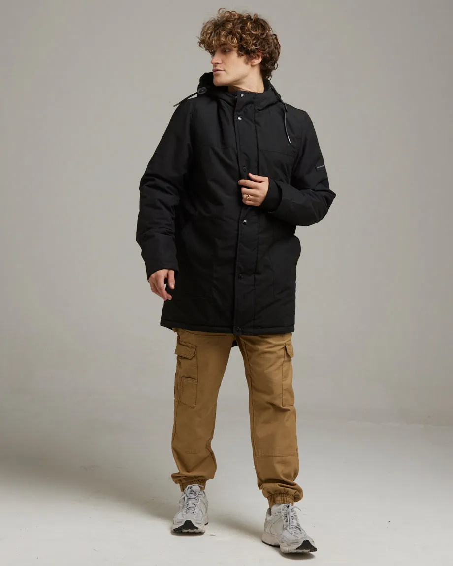 NEVADA MEN'S LONGLINE PARKA | BLACK