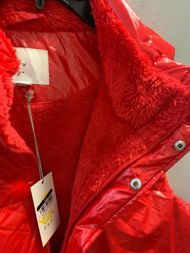 NWT A NEW DAY JACKETS / COATS Size L Red PUFFER VEST Jacket