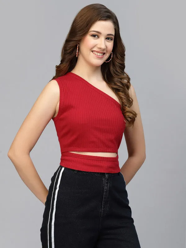 Odour Free Women'S One Shoulder Crop Top