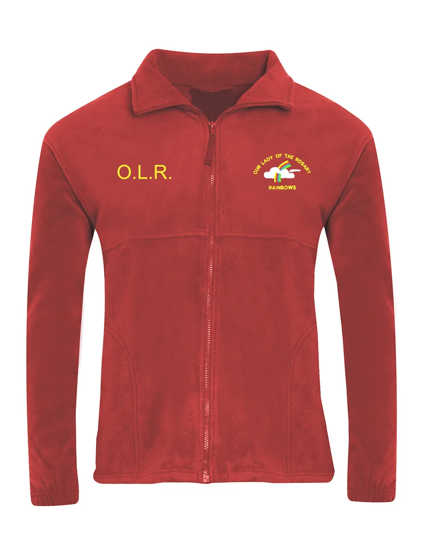 Our Lady Of The Rosary Rainbows Nursery Red Fleece Jacket