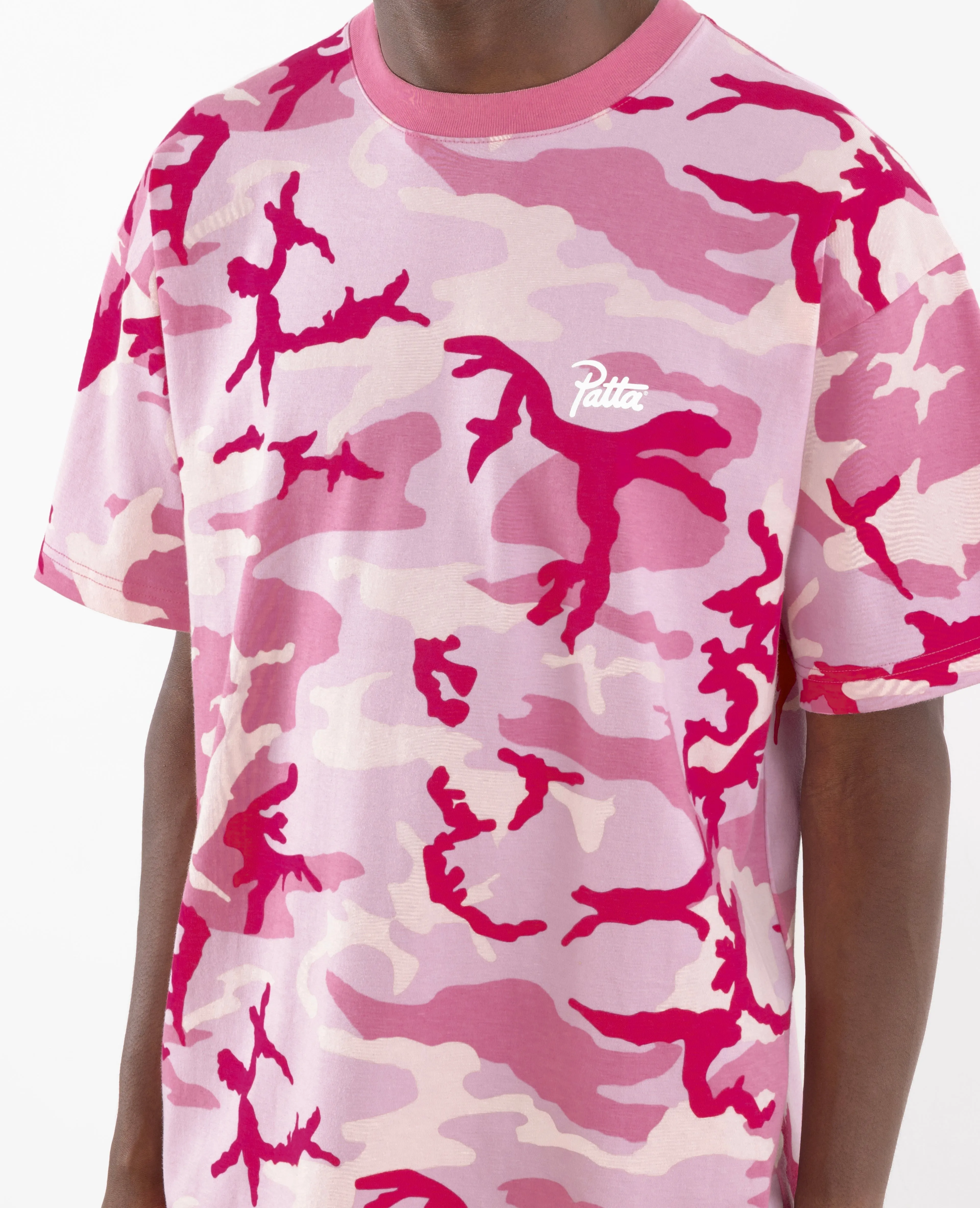 Patta Basic Camo Script Logo T-Shirt (Multi/Woodland Camo)