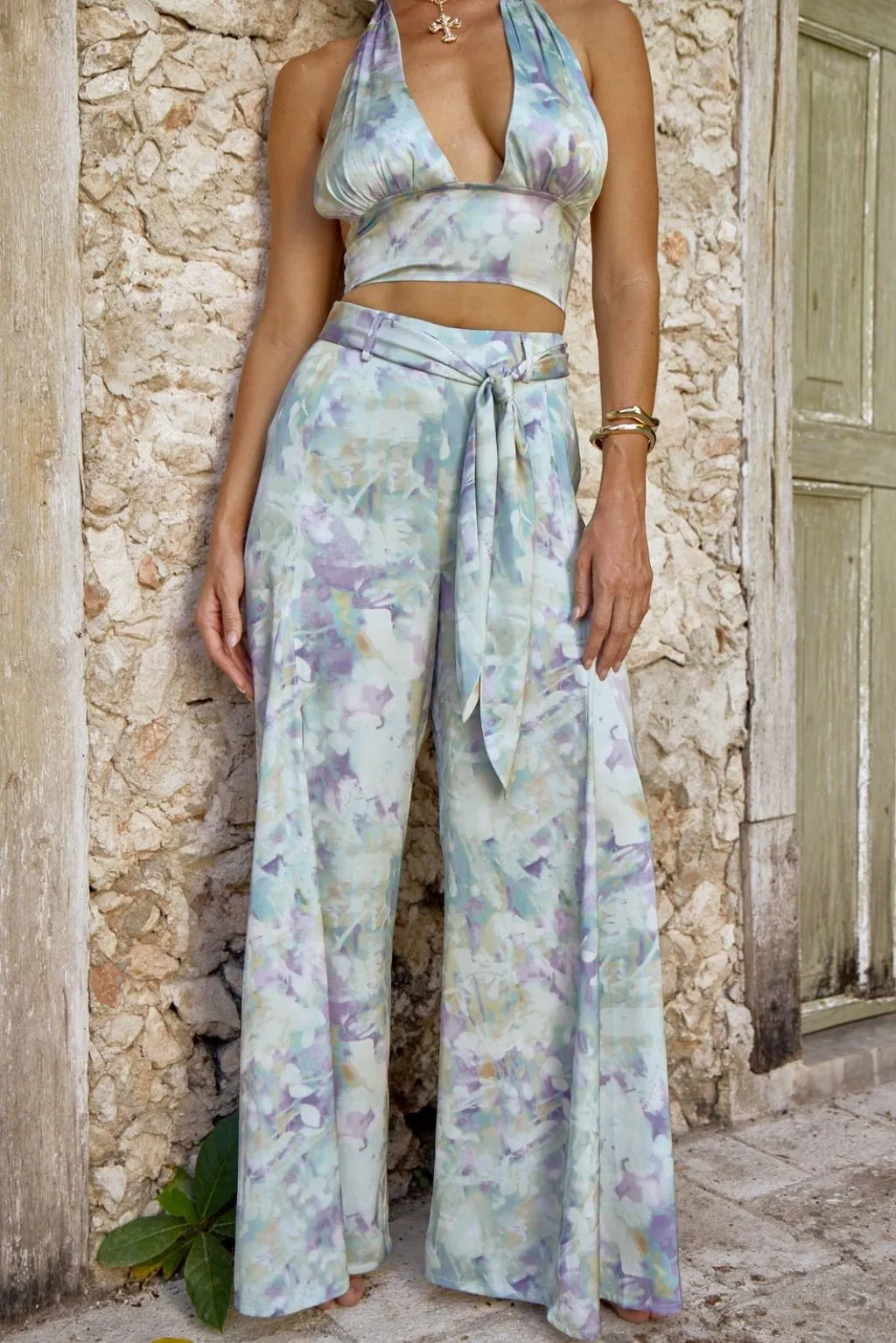 Picasso Blue Abstract Pants