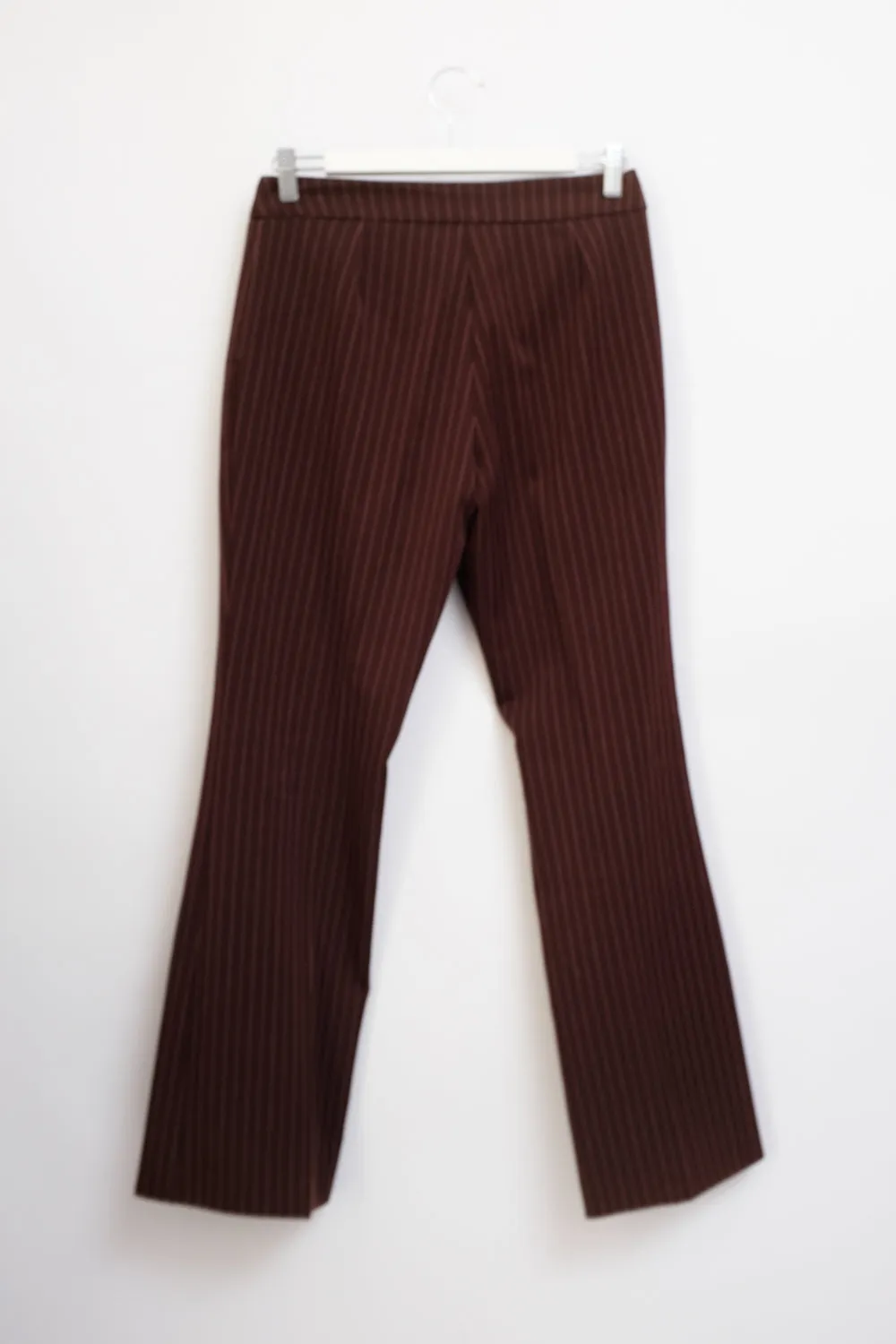 PINSTRIPE BURGUNDY PANT SUIT