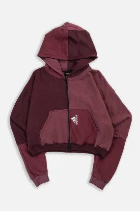 Rework Adidas Crop Zip Hoodie - S