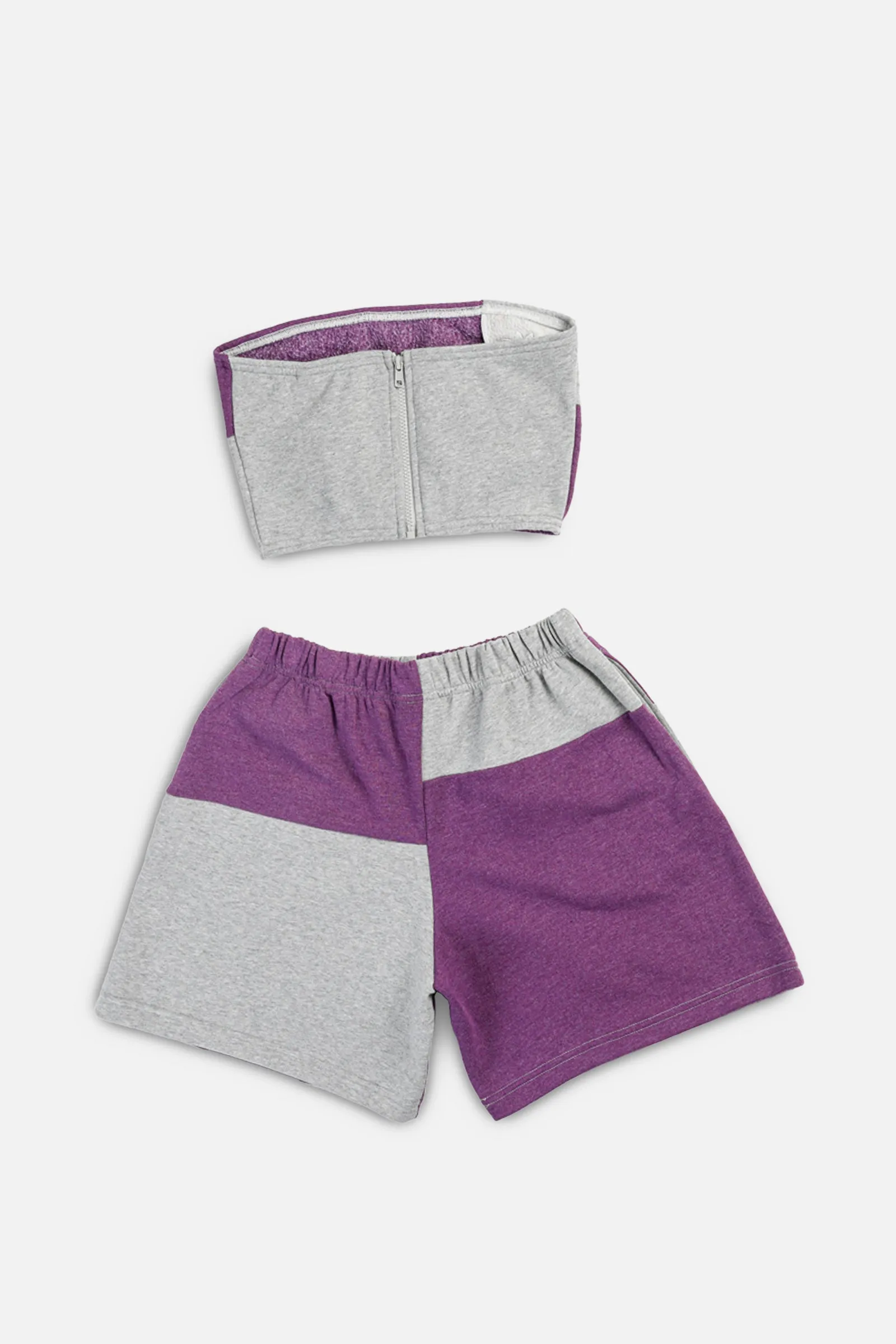 Rework Adidas Patchwork Sweatshorts Set - S