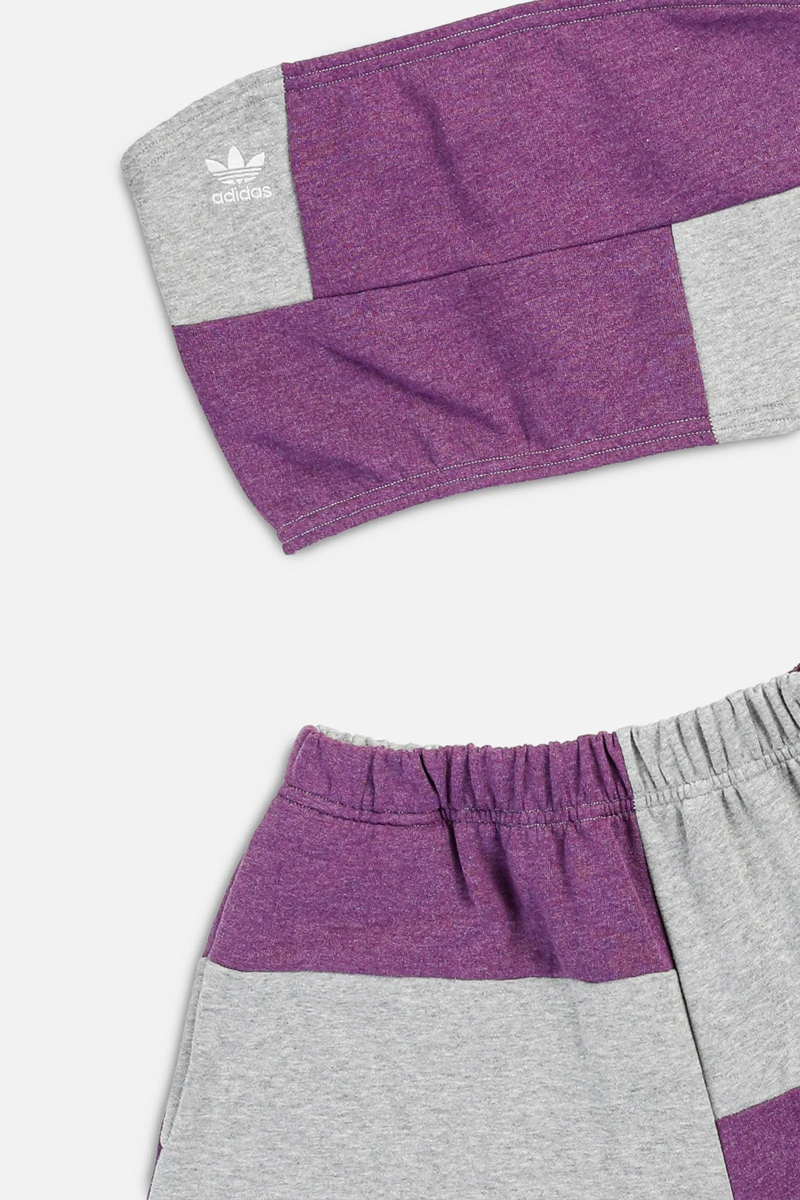 Rework Adidas Patchwork Sweatshorts Set - S