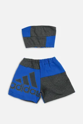 Rework Adidas Patchwork Sweatshorts Set - XS