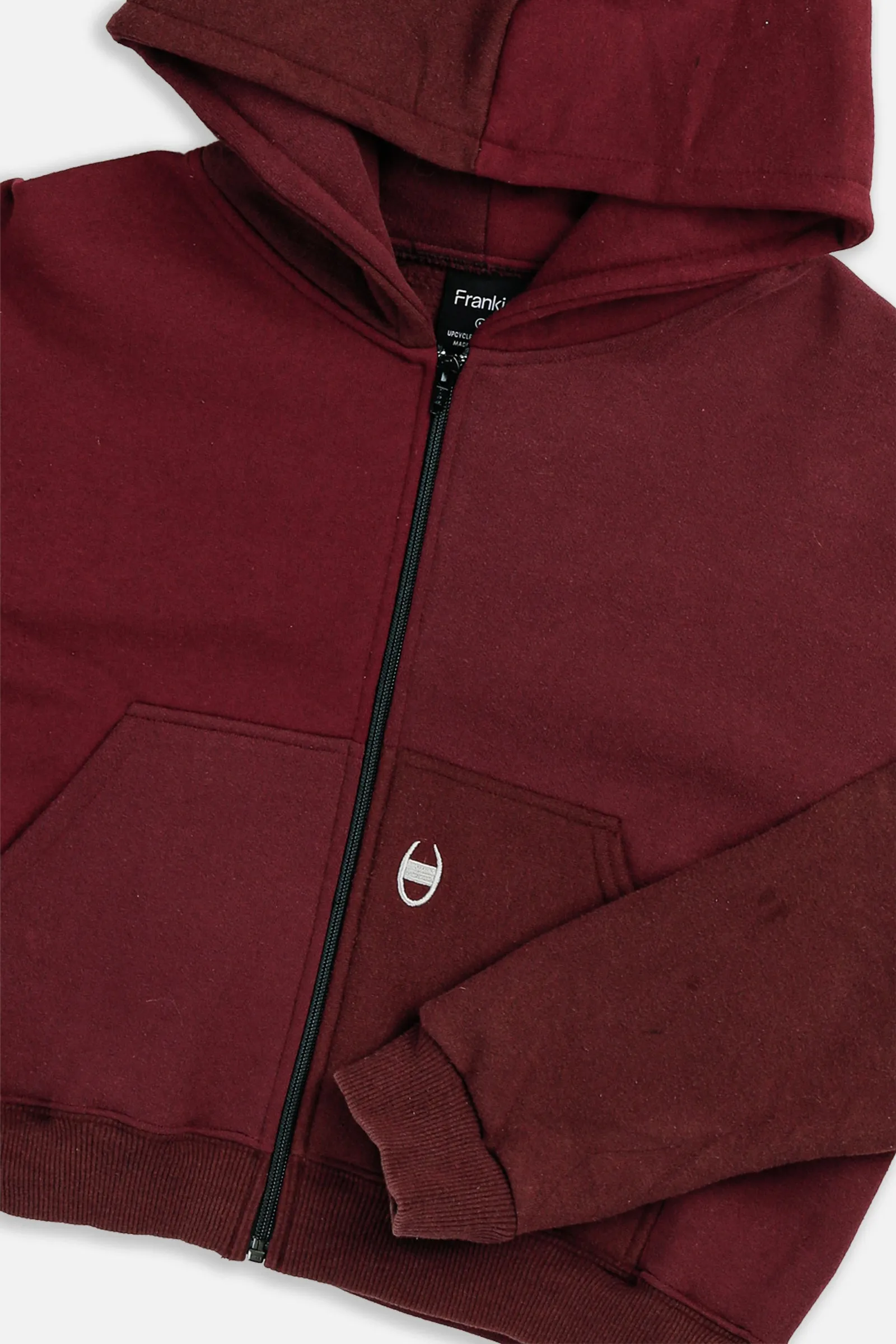 Rework Champion Crop Zip Hoodie - M