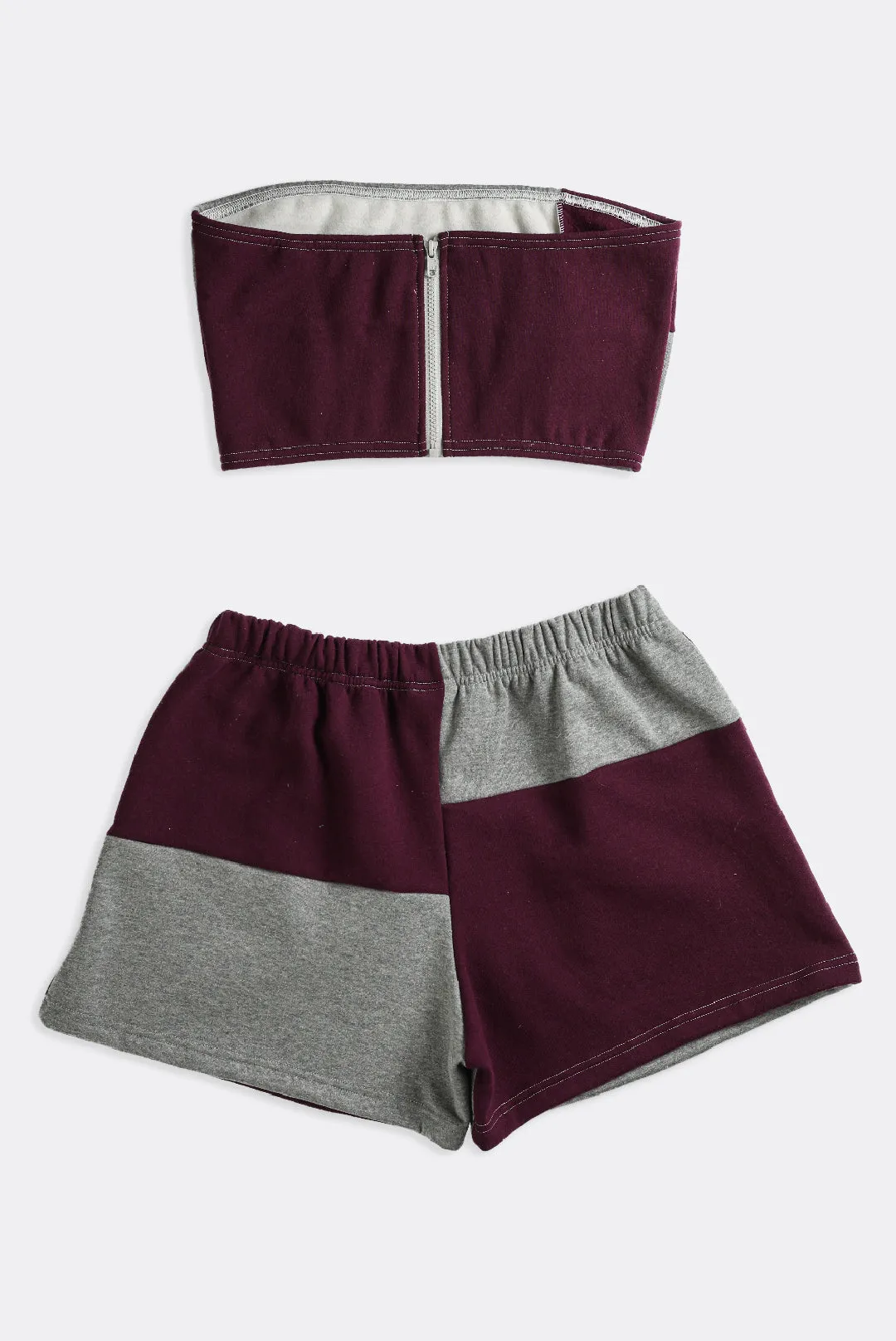 Rework Champion Patchwork Mini Sweatshorts Set - L