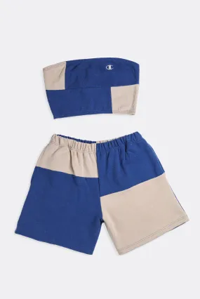 Rework Champion Patchwork Sweatshorts Set - L