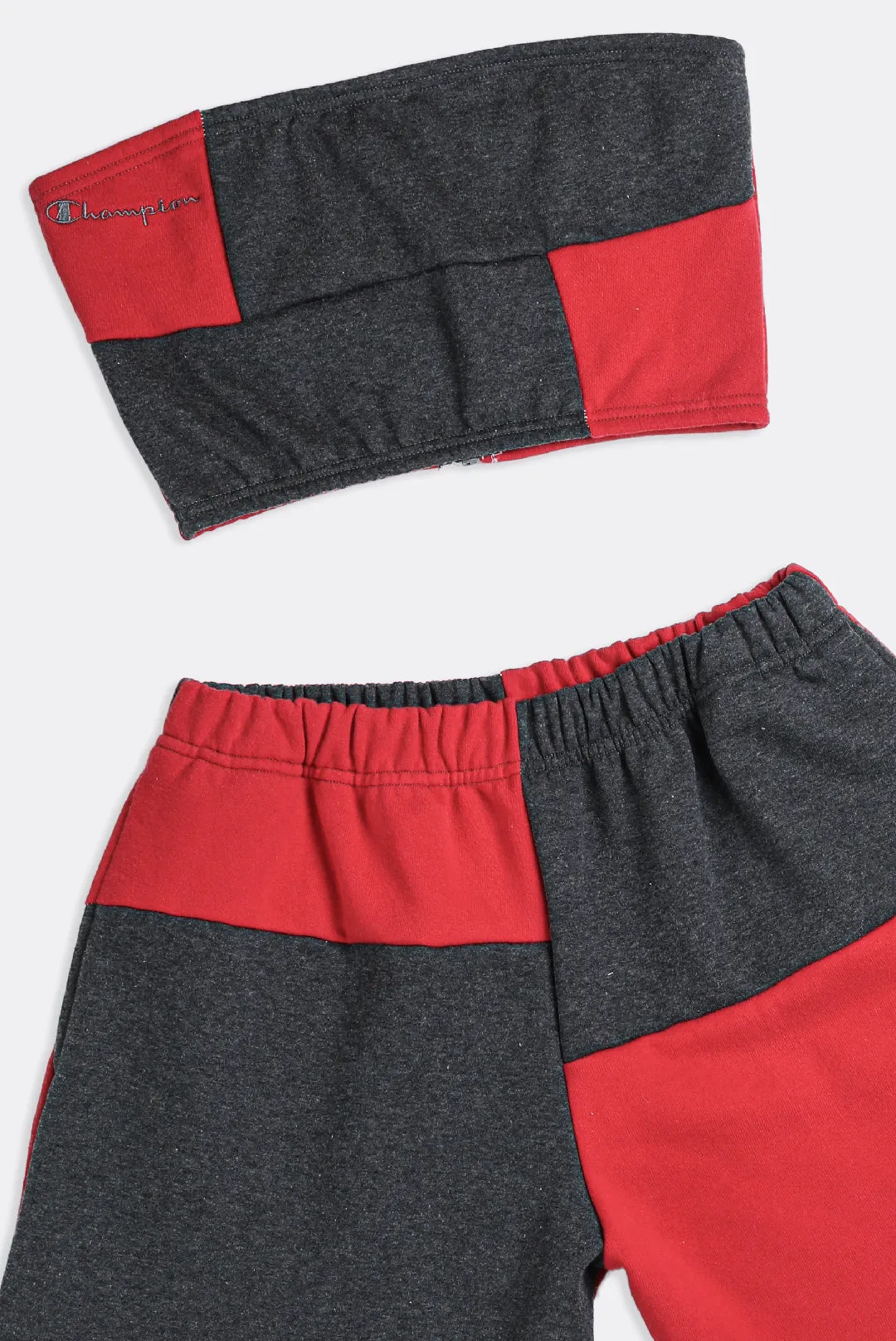 Rework Champion Patchwork Sweatshorts Set - M