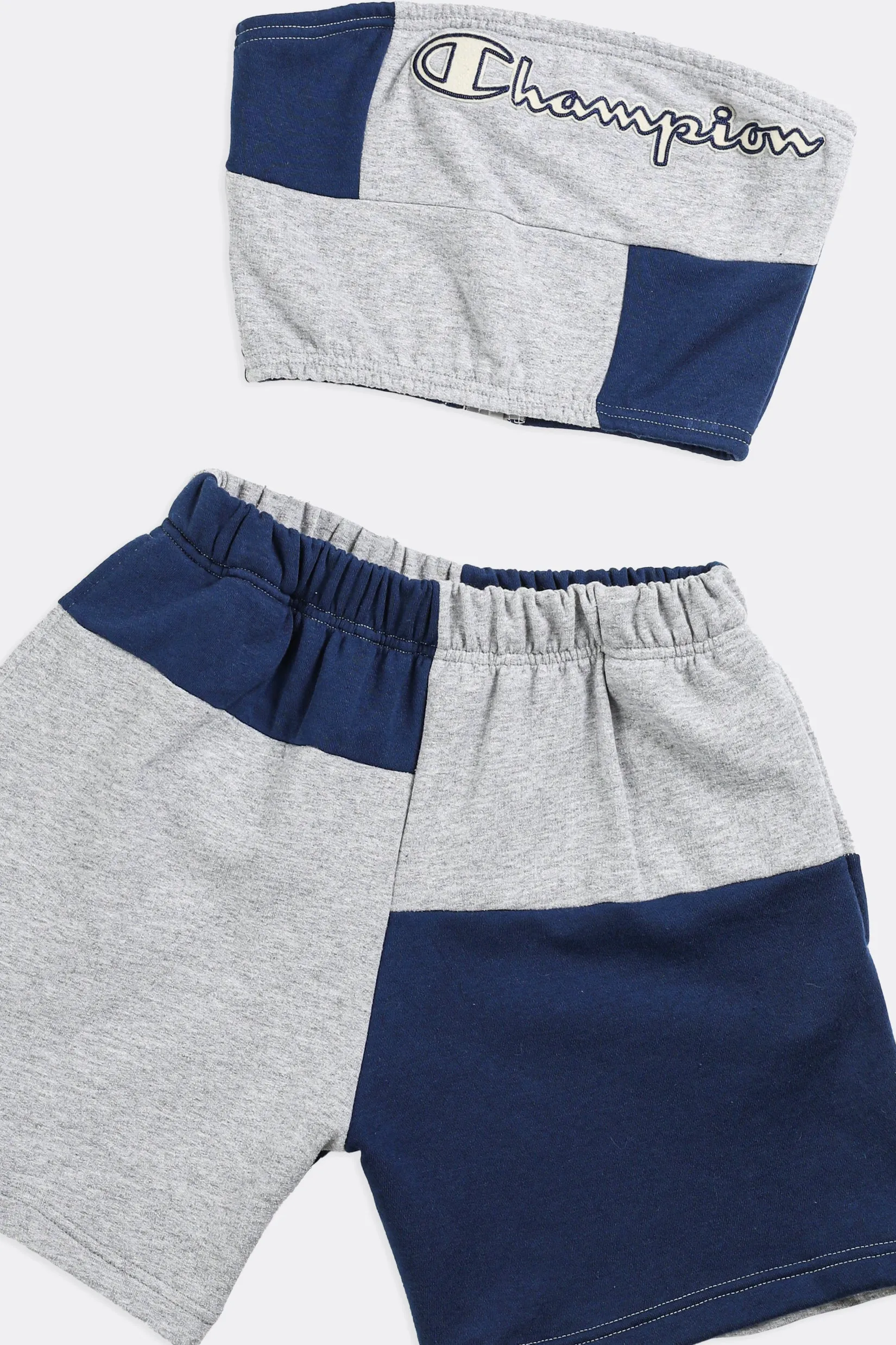 Rework Champion Patchwork Sweatshorts Set - XS