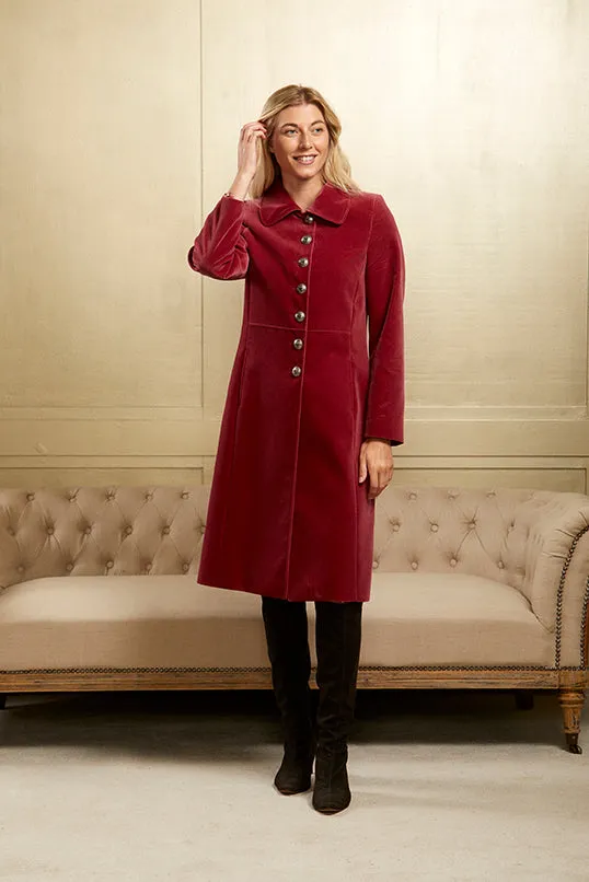 Richmond - Rose Pink Velvet Coat - 65% OFF