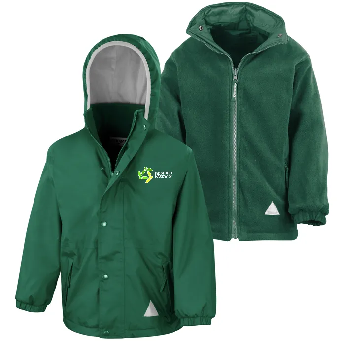 Sedgefield Hardwick Primary School Bottle Green Waterproof Coat