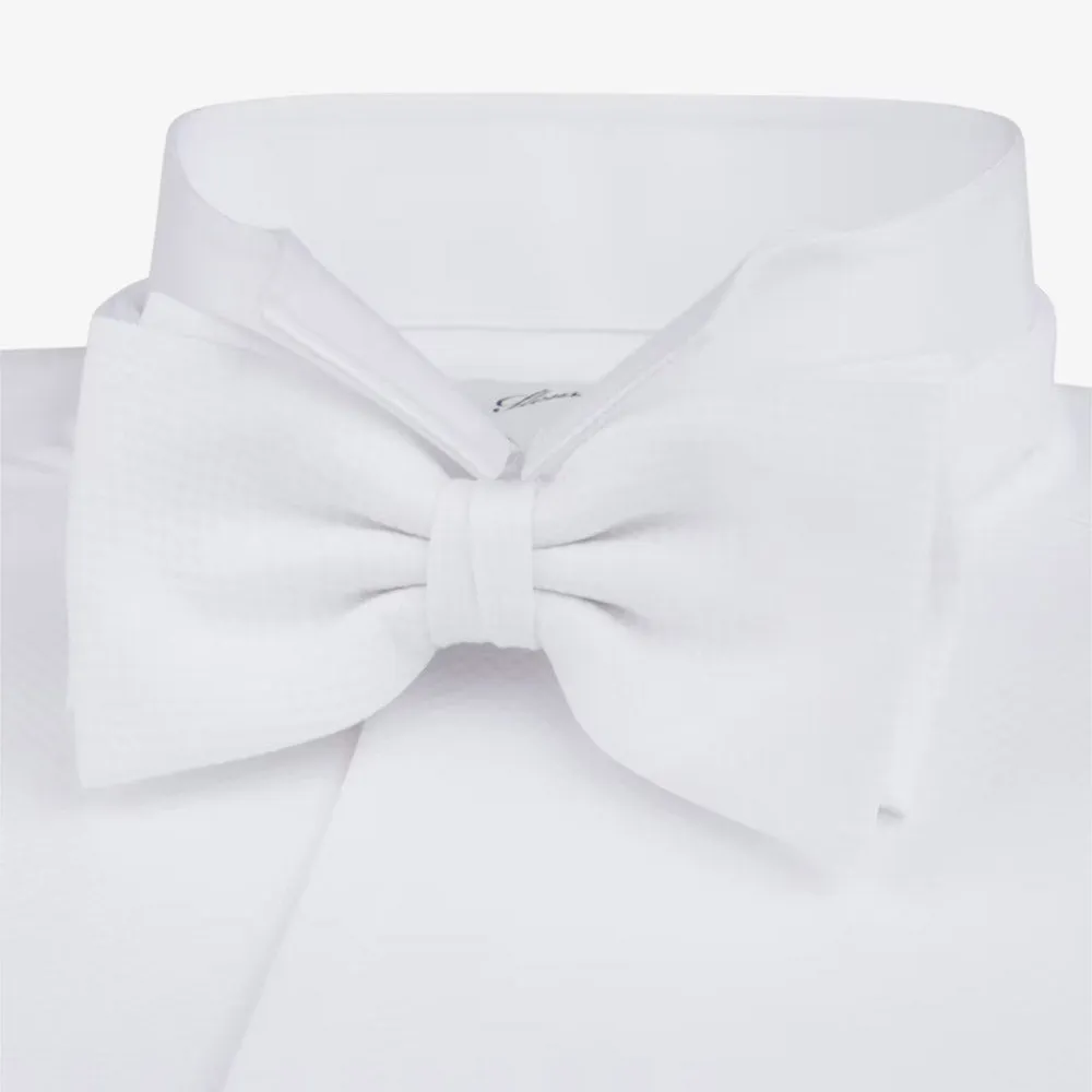 Stenstroms White Tie Shirt - Fitted Body