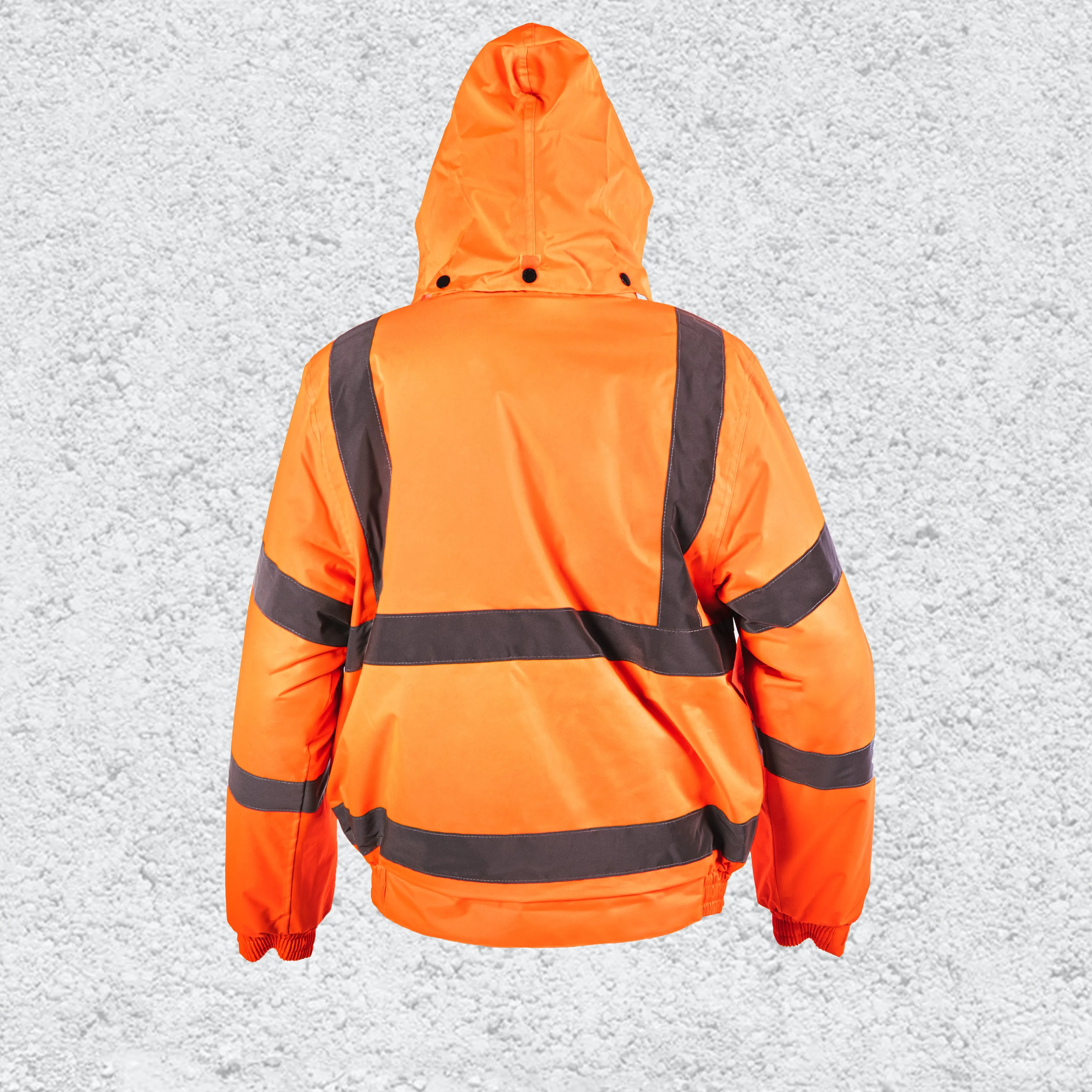 Step Ahead Hi Visibility Orange Bomber Jacket