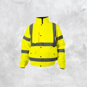 Step Ahead Hi Visibility Yellow Bomber Jacket