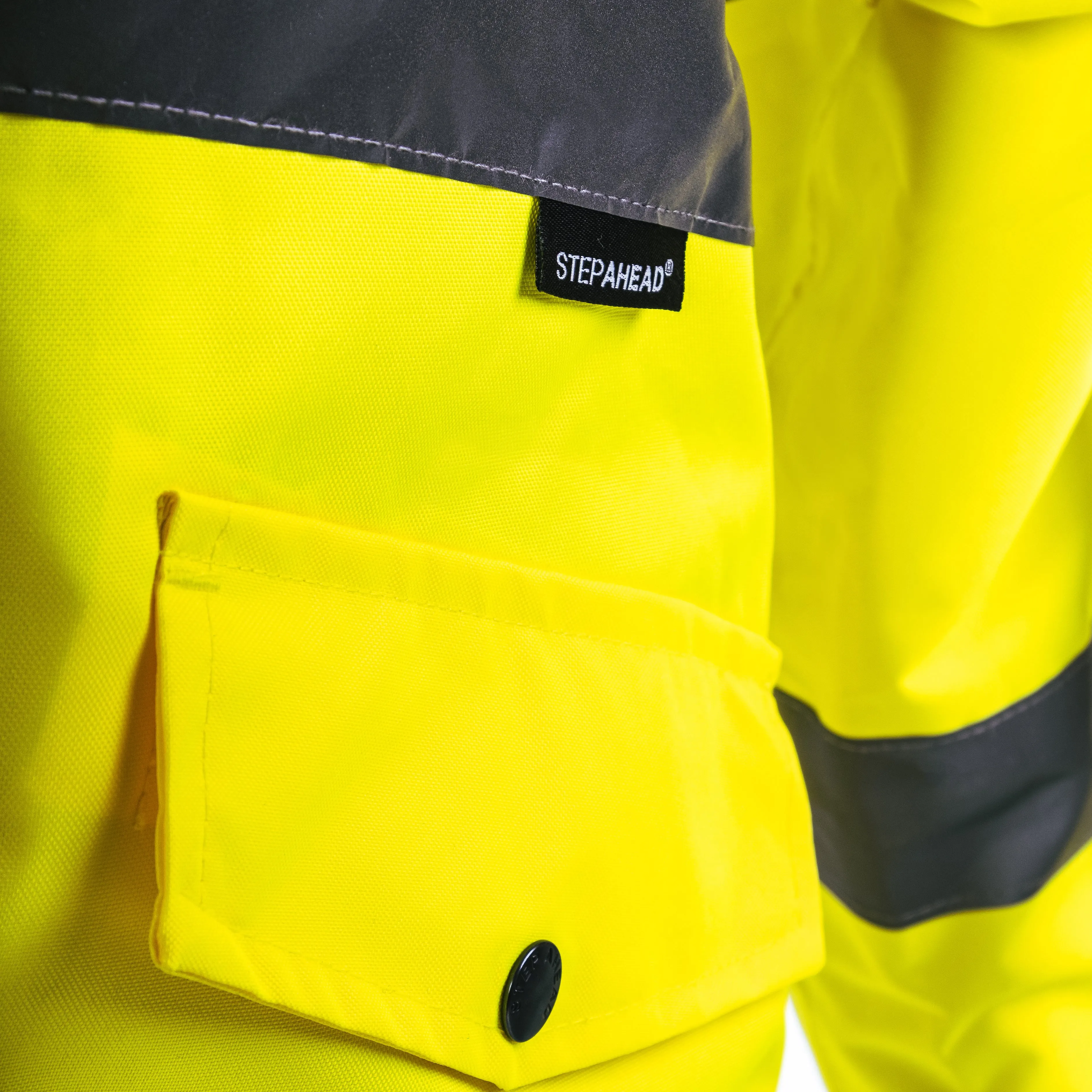 Step Ahead Hi Visibility Yellow Bomber Jacket